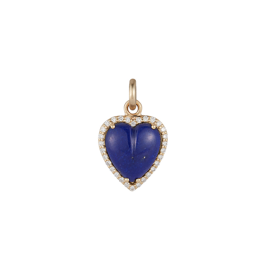 Storrow Alana Diamond Heart Charm - Lapis - Charms & Pendants - Broken English Jewelry