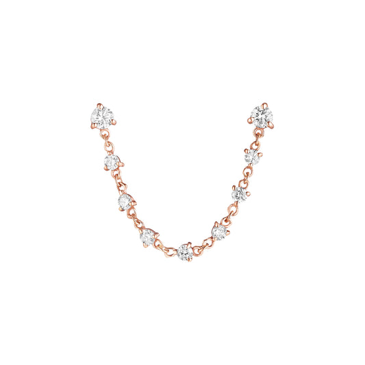 Sparkler Double Ear Chain - Rose Gold - Main Img