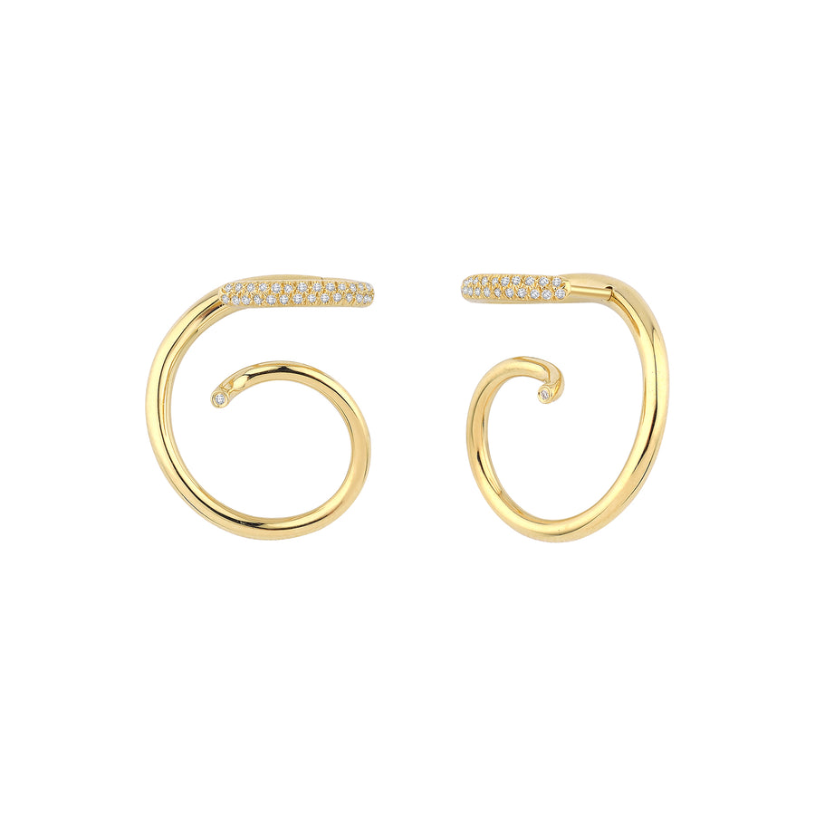 Kloto Coil Diamond Earrings - Earrings - Broken English Jewelry