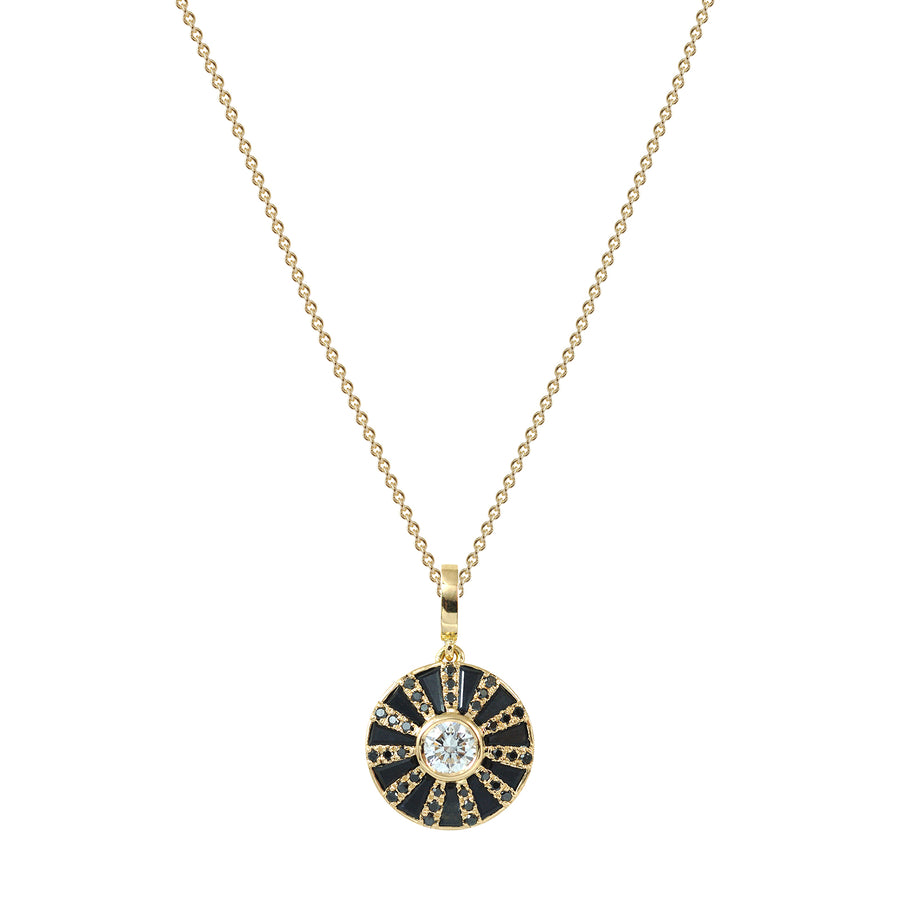 Kavant & Sharart Pendant Twist Necklace - Black Sapphire - Necklaces - Broken English Jewelry