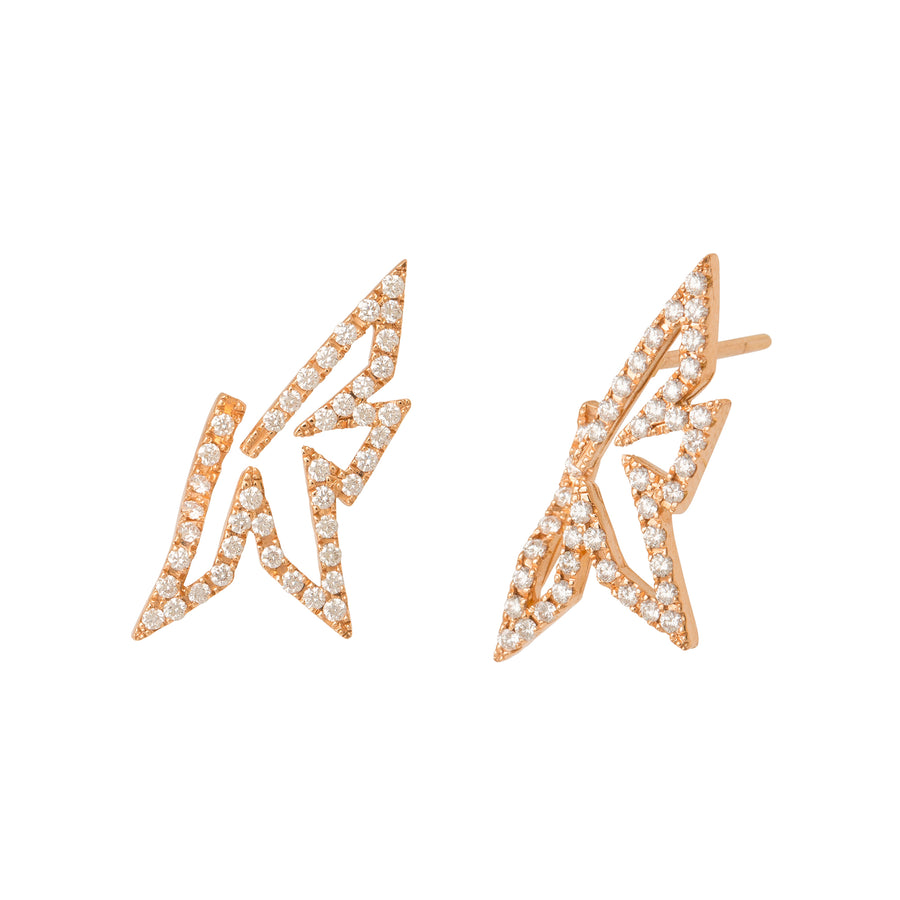 Kavant & Sharart Origami Mini Diamond Earrings - Broken English Jewelry