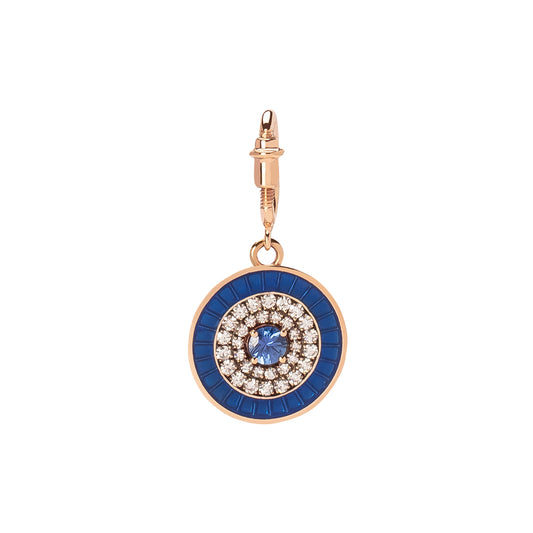 Eye Charm - Sapphire & Navy Blue Enamel - Main Img