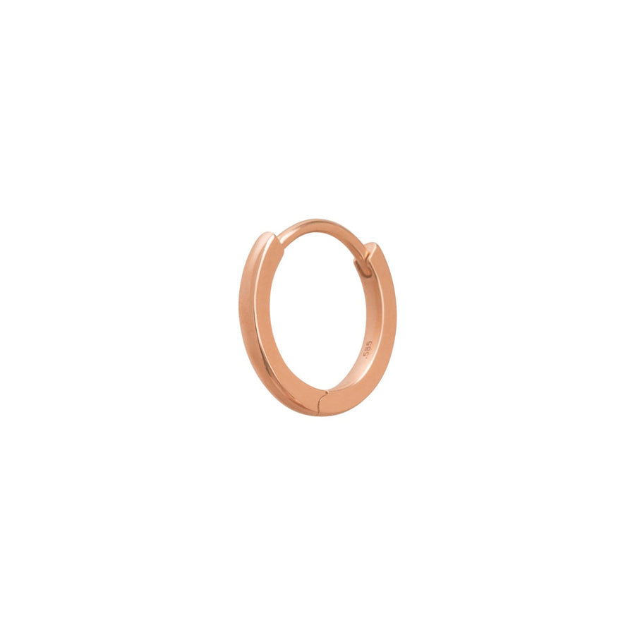 Trouver Solid Gold Huggie 9.5mm - Rose Gold - Earrings - Broken English Jewelry
