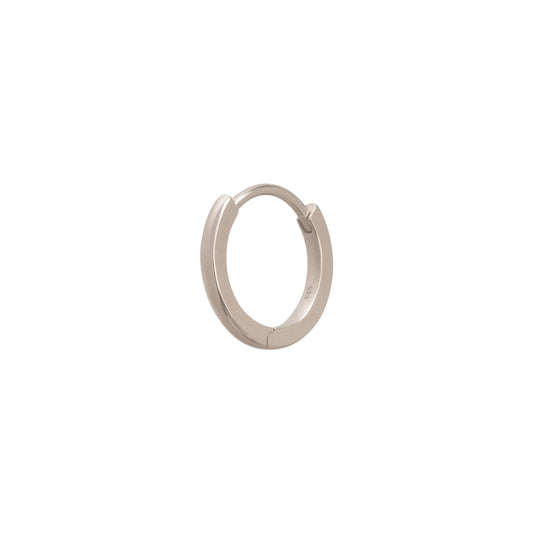 Solid Gold Huggie 9.5mm - White Gold - Main Img