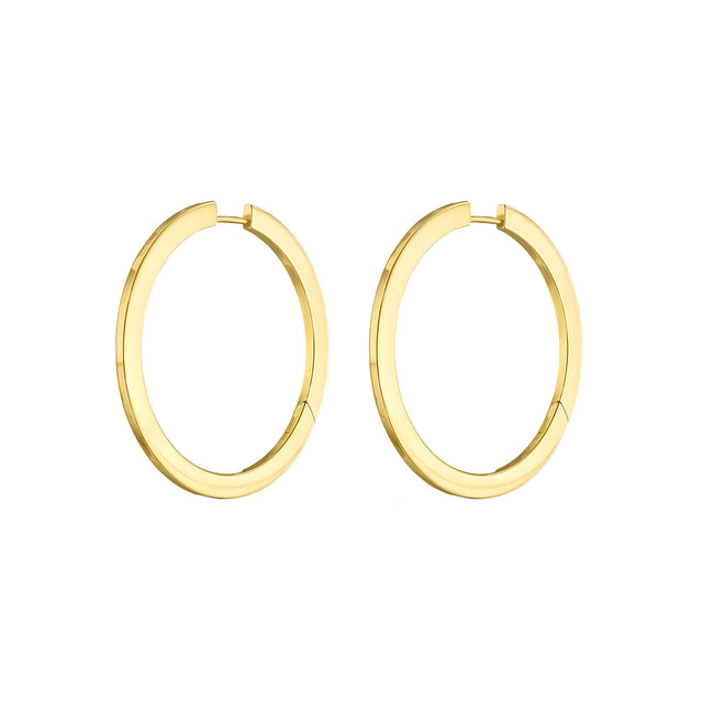 Cadar Plain Hoops - Large - Broken English Jewelry