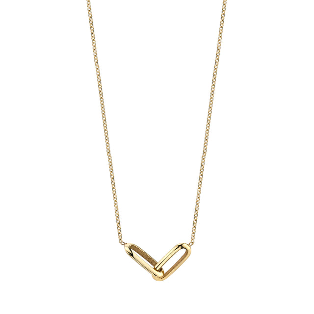 Lizzie Mandler Knife Edge Linked Necklace - Broken English Jewelry