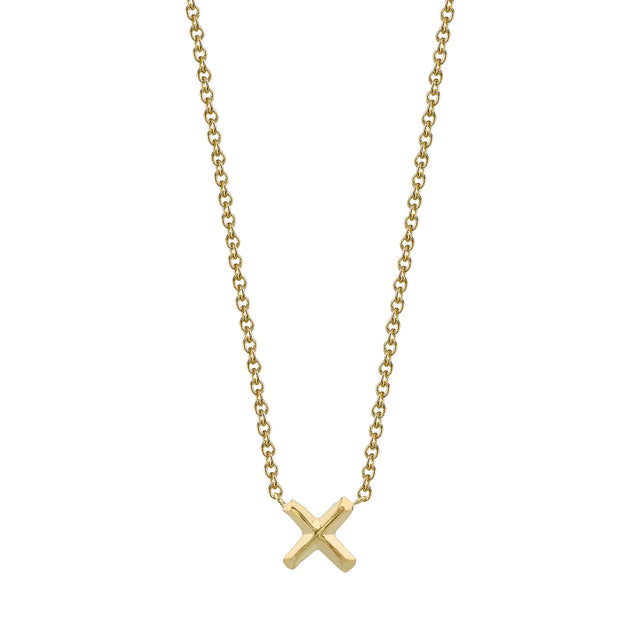 Lizzie Mandler X Necklace - Yellow Gold - Necklaces - Broken English Jewelry