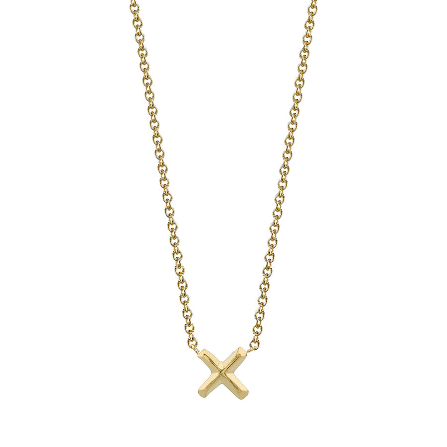 Lizzie Mandler X Necklace - Yellow Gold - Necklaces - Broken English Jewelry