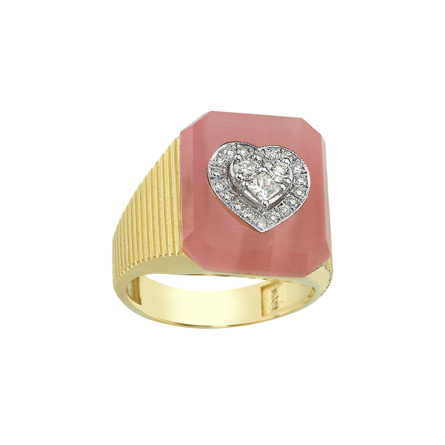 Melis Goral La Linea Cat Eye Love Ring - Rings - Broken English Jewelry