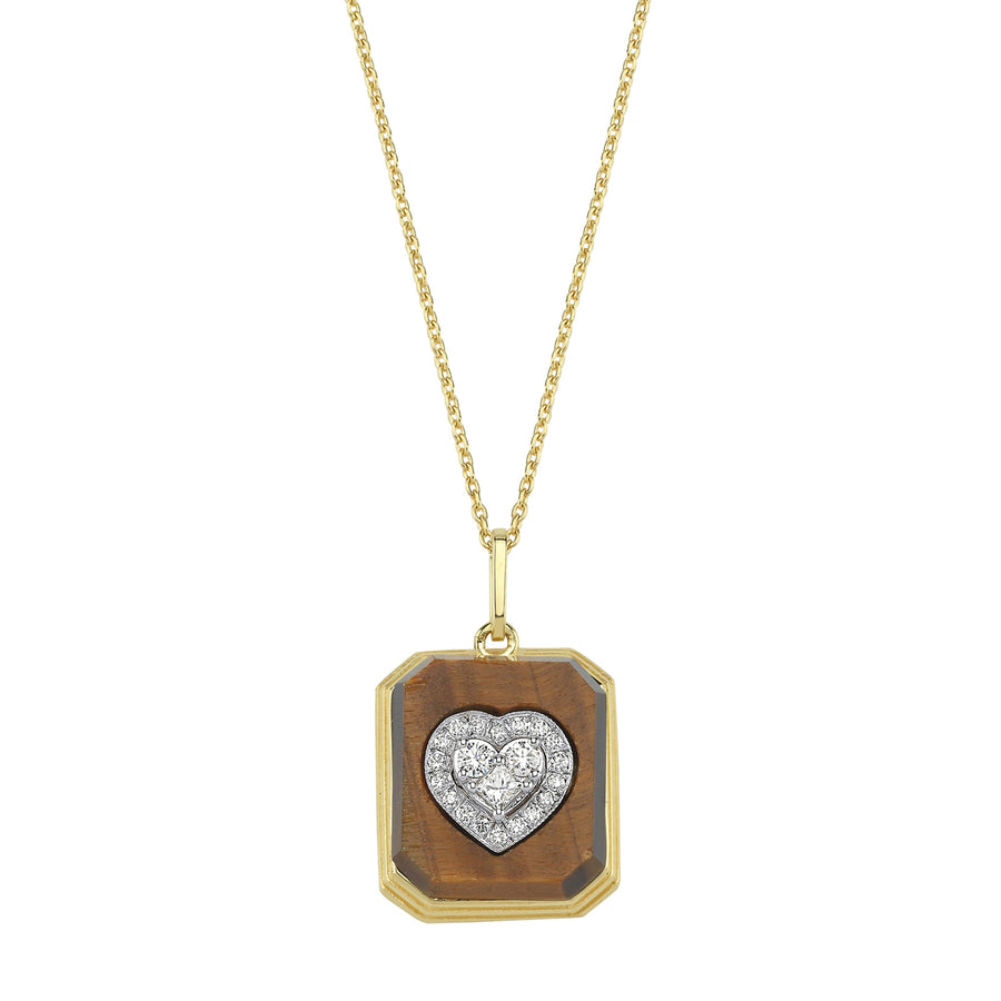 Melis Goral La Linea Tiger Eye Love Necklace - Necklaces - Broken English Jewelry