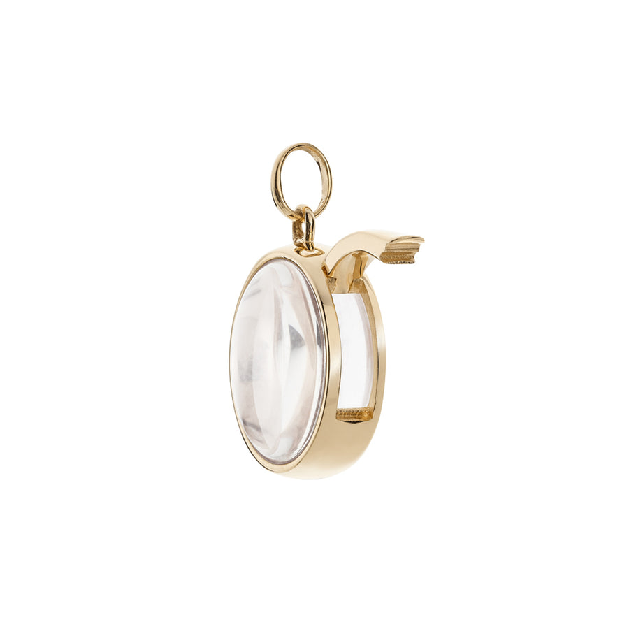Loquet Medium Round Locket - Yellow Gold - Charms & Pendants - Broken English Jewelry