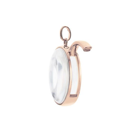 Large Round Locket - Rose Gold