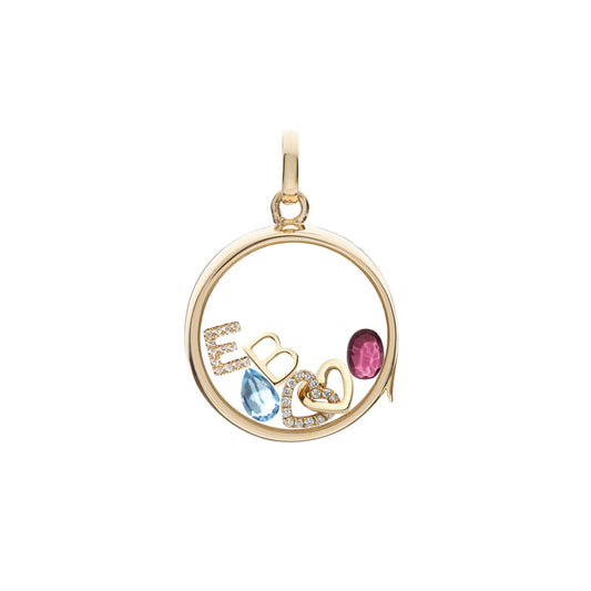 October Birthstone Charm - Pink Tourmaline