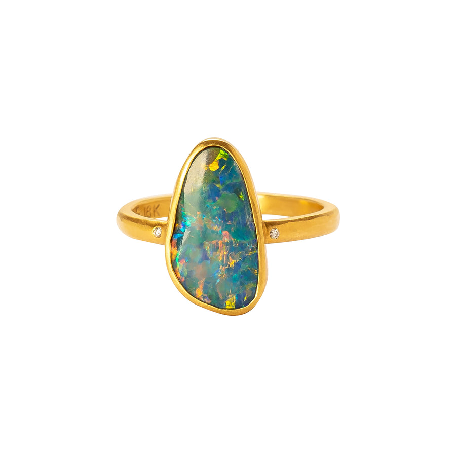 Loriann Stevenson Doublet Australian Opal Ring - Rings - Broken English Jewelry