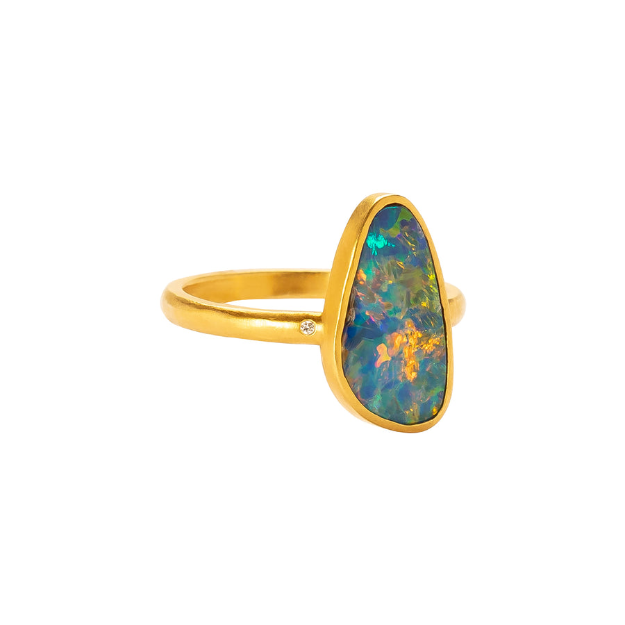 Loriann Stevenson Doublet Australian Opal Ring - Rings - Broken English Jewelry