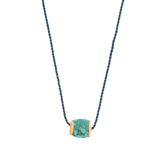 Afghan Turquoise Pendant Necklace - Main Img