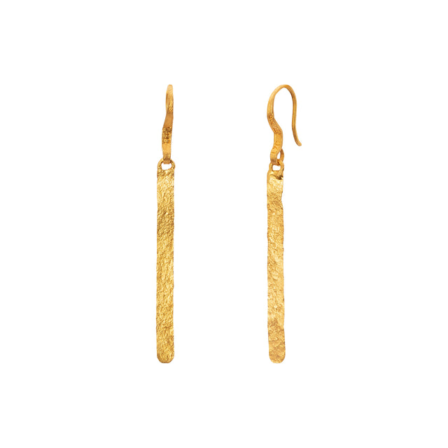 Lou Zeldis Hammered Gold Earrings - Broken English Jewelry