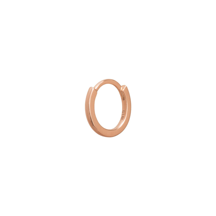 Trouver Solid Gold Huggie 8mm - Rose Gold - Earrings - Broken English Jewelry