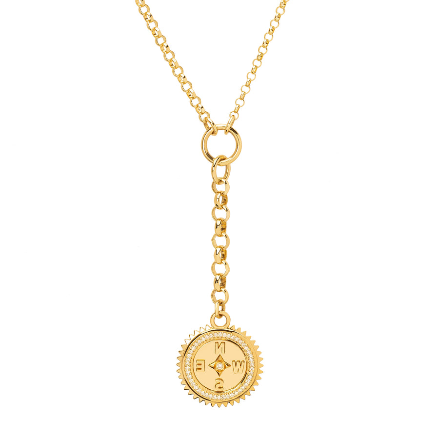 Foundrae Small Belcher Chain - Internal Compass - Necklaces - Broken English Jewelry