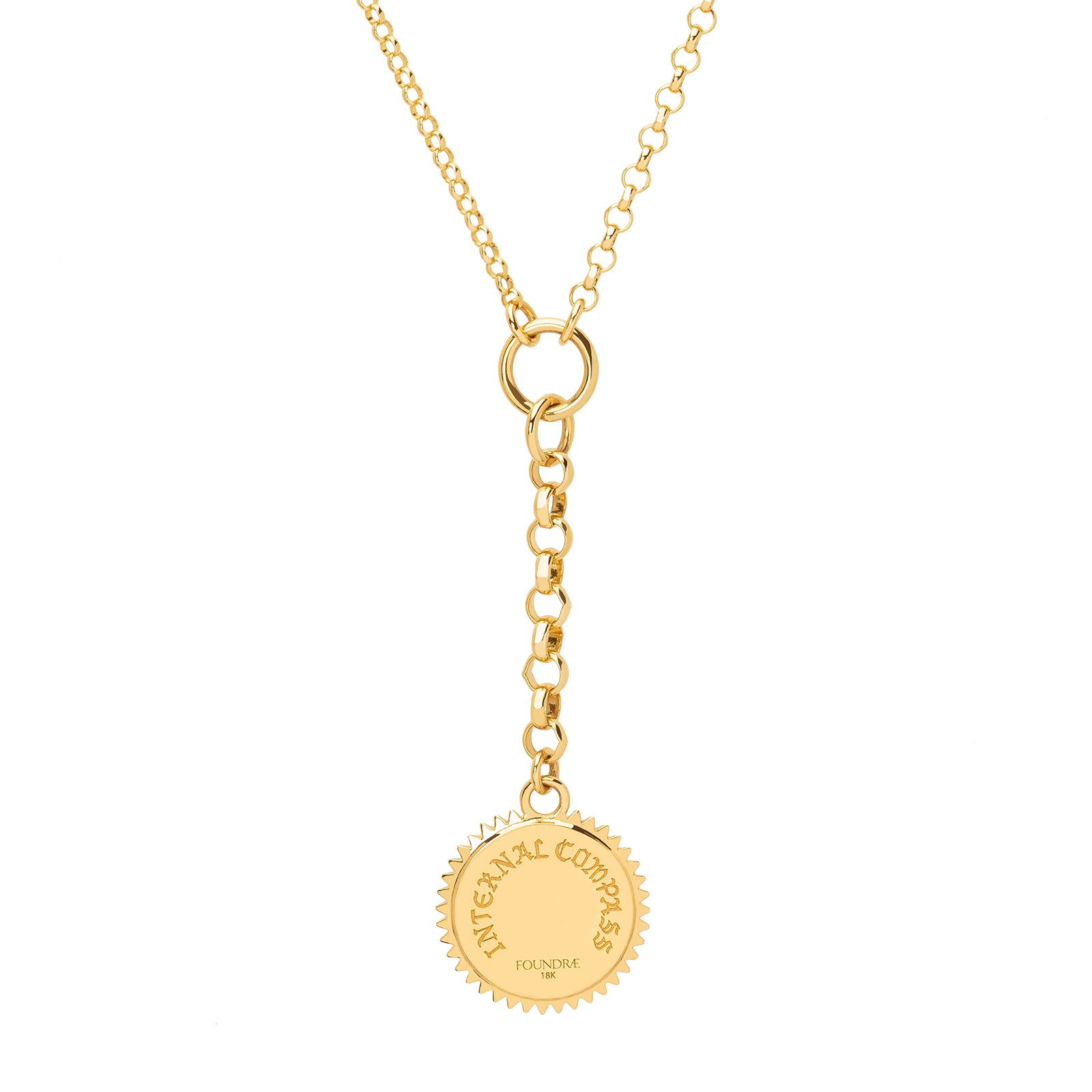 Foundrae Small Belcher Chain - Internal Compass - Necklaces - Broken English Jewelry