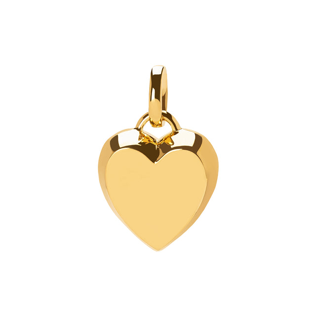 Foundrae Medium Ingot Heart Medallion - Oval Pushgate - Charms & Pendants - Broken English Jewelry