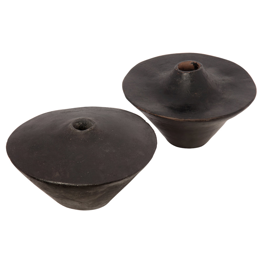 Alzamora Ceramics Black Fired Burnished Terracotta Vessel - I - Broken English Jewelry