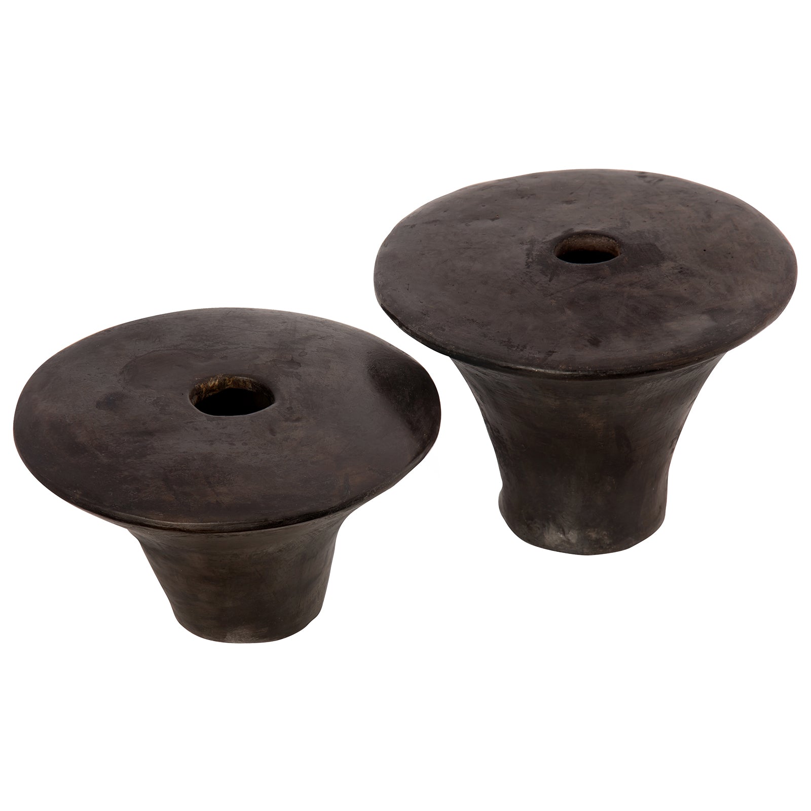 Alzamora Ceramics Black Fired Burnished Terracotta Vessel - IV - Broken English Jewelry