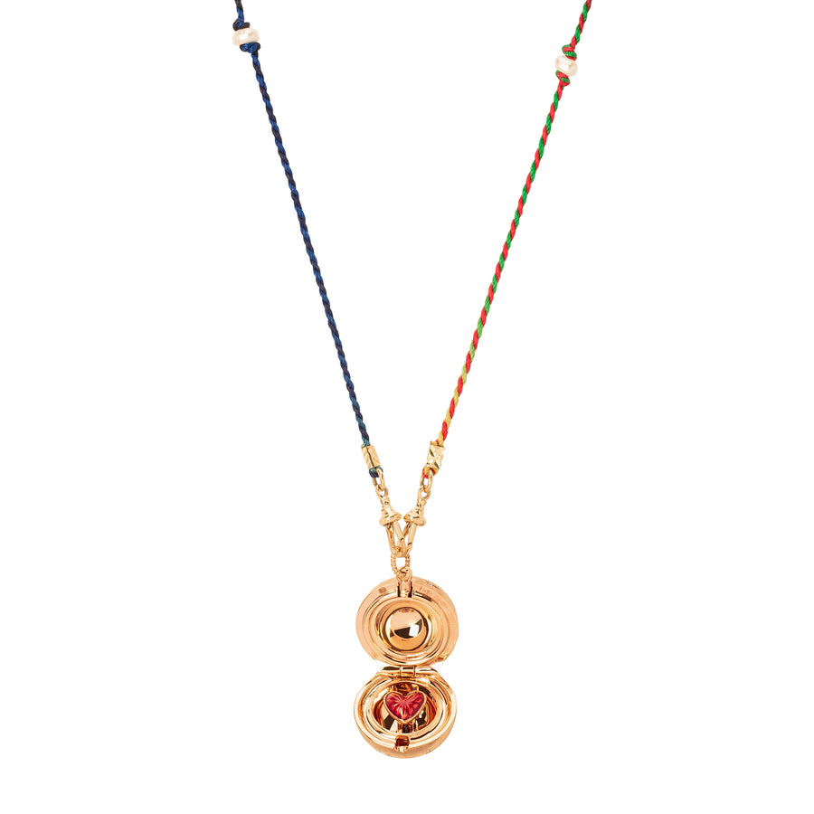 Marie Lichtenberg Heartbeat Orb Locket Necklace - Multicolor - Necklaces - Broken English Jewelry