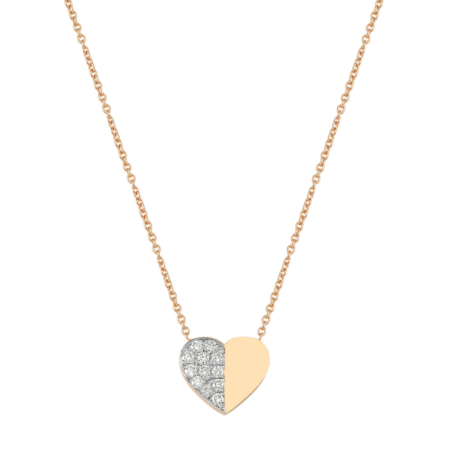 Melis Goral Luna Heart Diamond Necklace - Necklaces - Broken English Jewelry