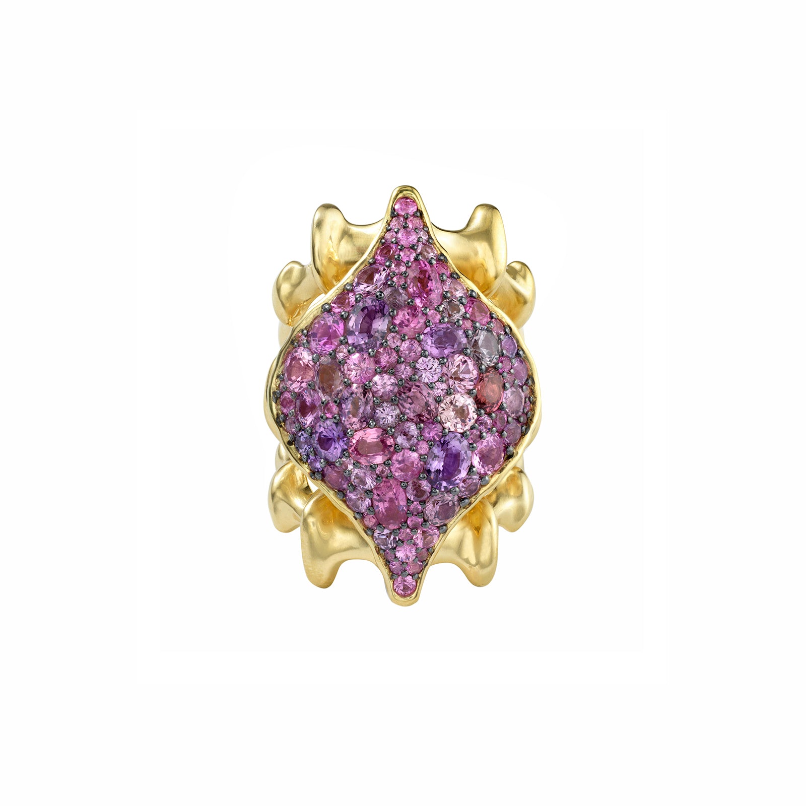 VRAM DiaChrona Triple Band Ring - Purple Sapphire - Rings - Broken English Jewelry
