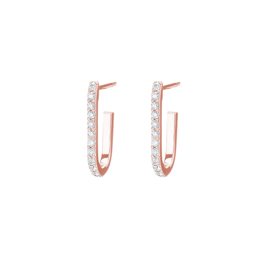 Mini Pin Hoops - Rose Gold - Main Img