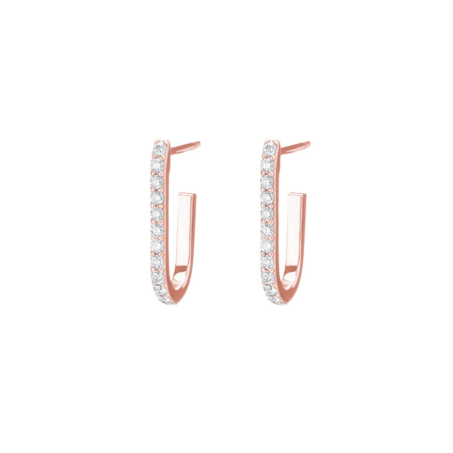 Carbon & Hyde Mini Pin Hoops - Rose Gold - Earrings - Broken English Jewelry