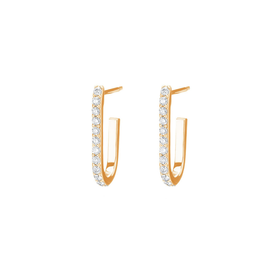 Carbon & Hyde Mini Pin Hoops - Yellow Gold - Earrings - Broken English Jewelry