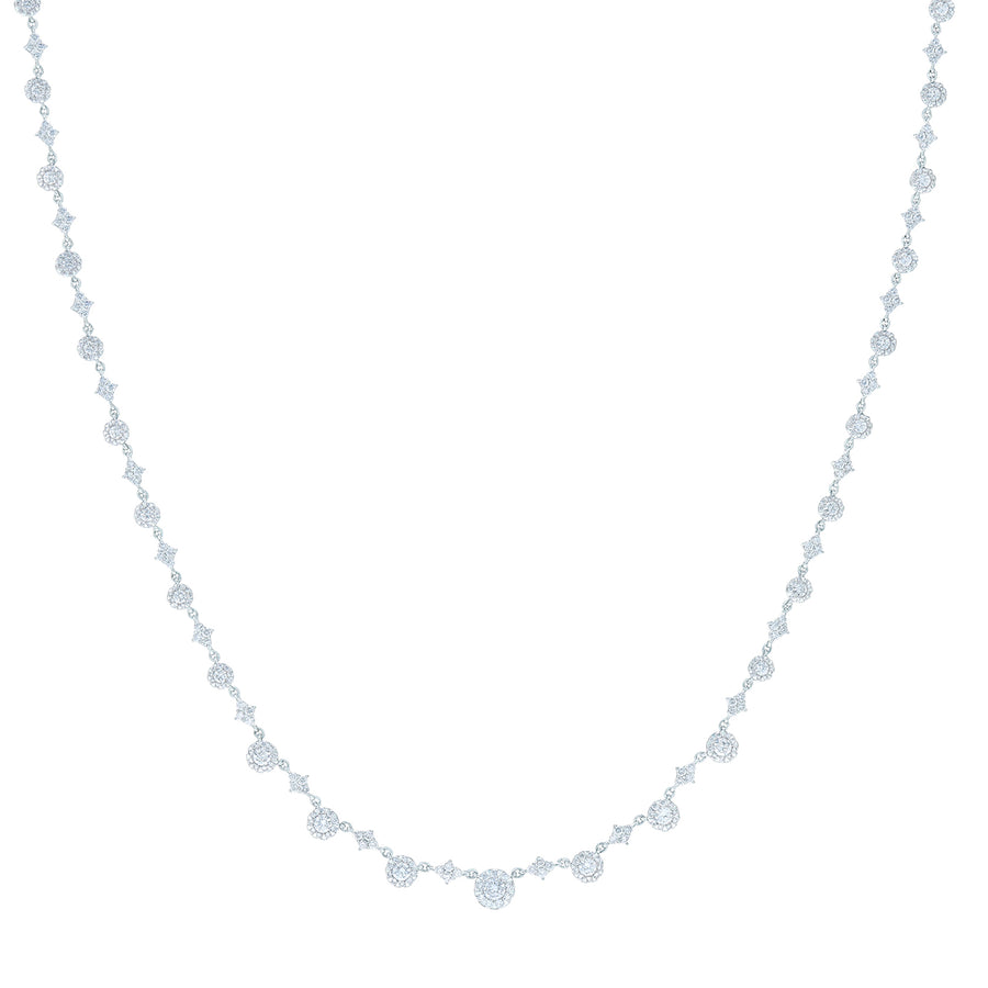 Kwiat Sunburst Diamond Necklace - White Gold - Broken English Jewelry