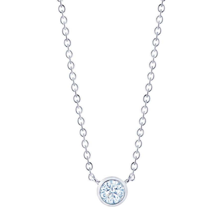 Kwiat Classic Round Diamond Necklace - White Gold - Broken English Jewelry