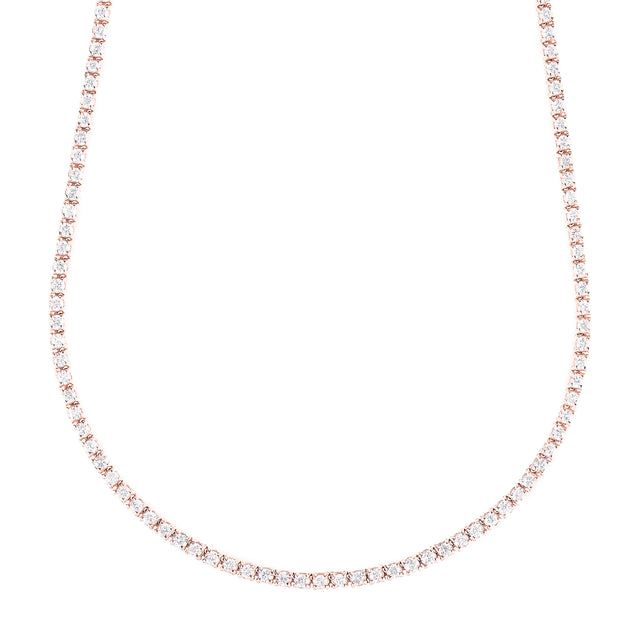 Carbon & Hyde Tennis Necklace - Rose Gold - Broken English Jewelry