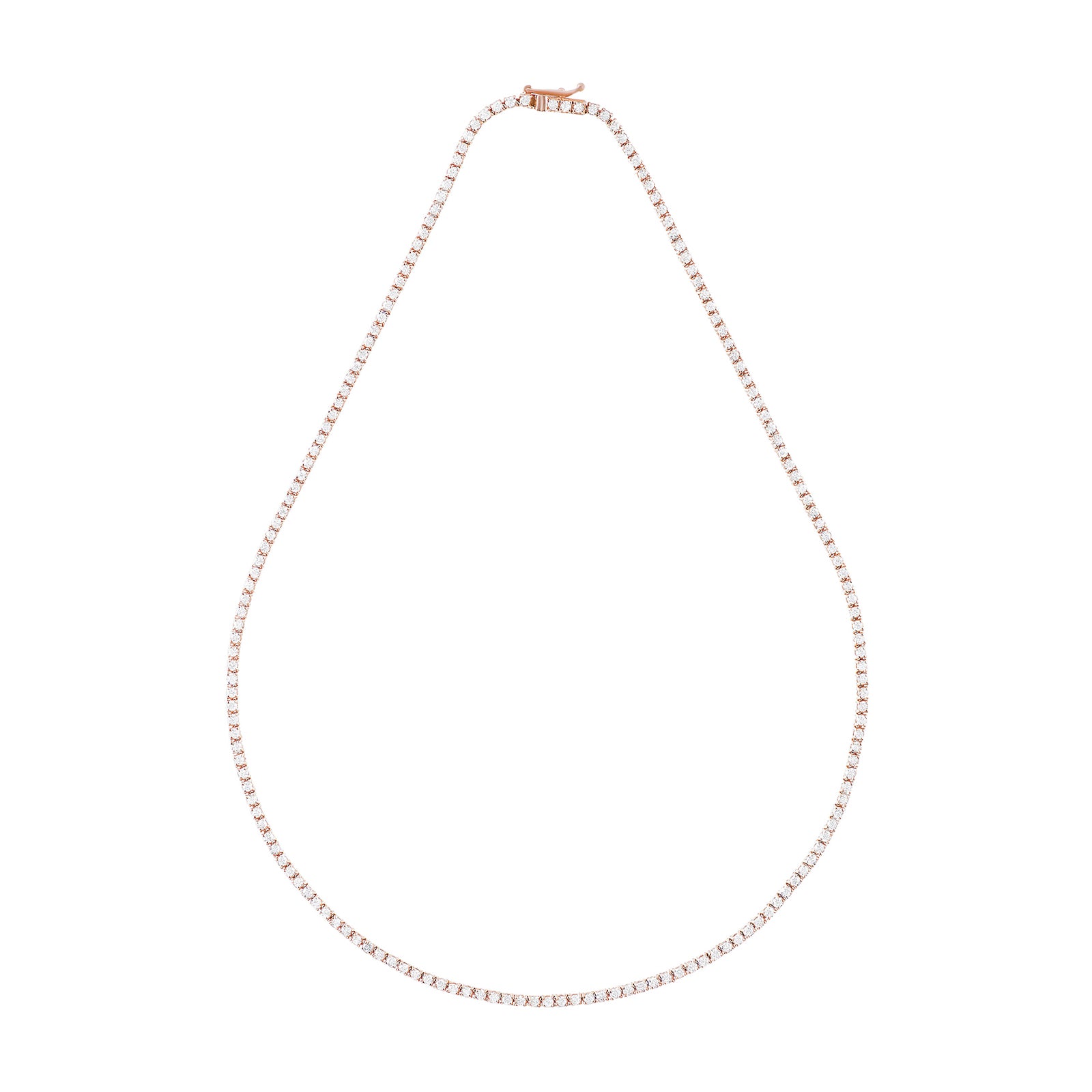 Carbon & Hyde Tennis Necklace - Rose Gold - Broken English Jewelry