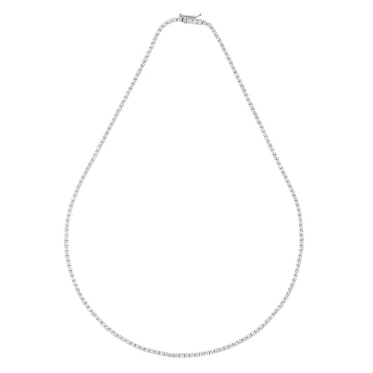 Tennis Necklace - White Gold