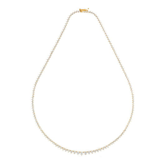 Riviera Graduated Tennis Necklace - Yellow Gold