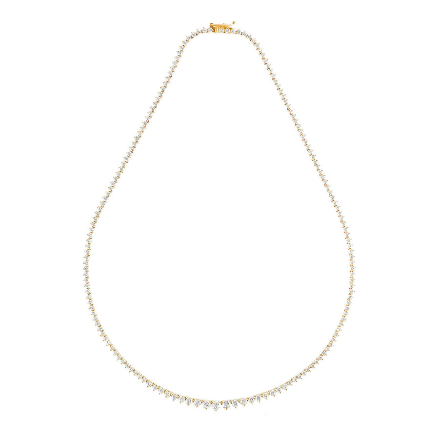 Carbon & Hyde Riviera Graduated Tennis Necklace - Yellow Gold - Broken English Jewelry