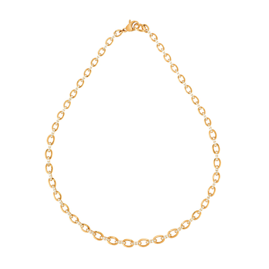 Carbon & Hyde Graduated Oval Link Necklace - Yellow Gold - Broken English Jewelry