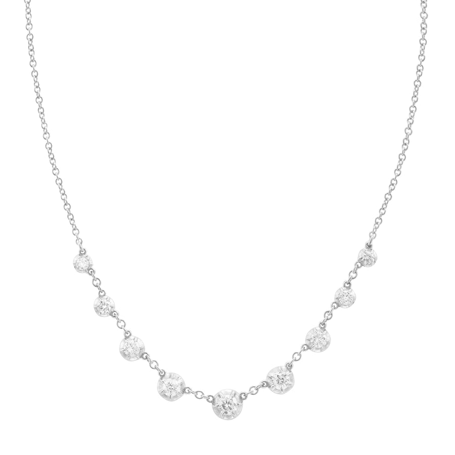 Carbon & Hyde Rosette Starstruck Necklace - White Gold - Necklaces - Broken English Jewelry