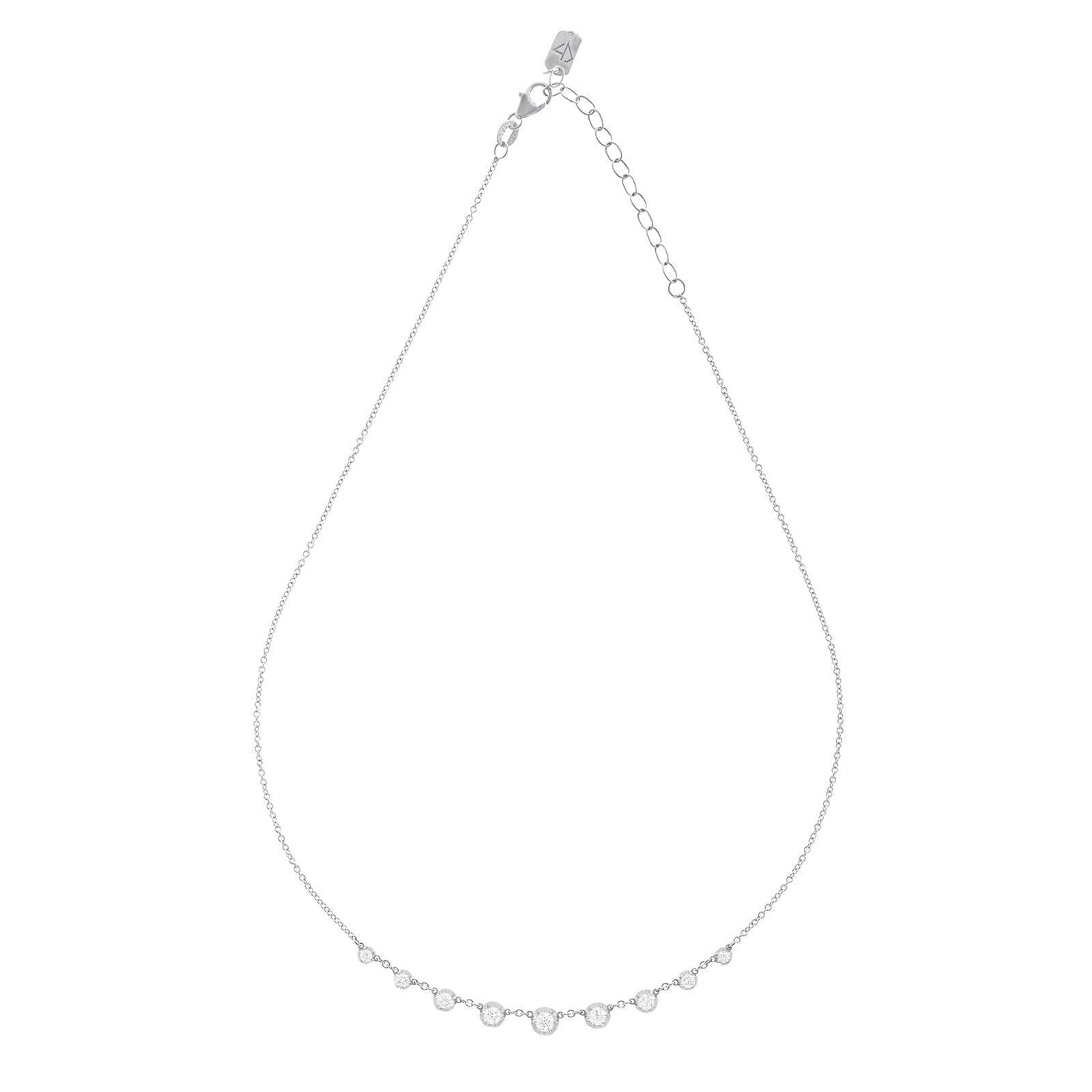 Carbon & Hyde Rosette Starstruck Necklace - White Gold - Necklaces - Broken English Jewelry