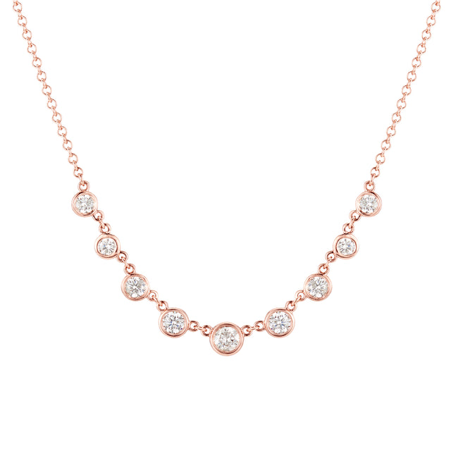 Carbon & Hyde Mini Starstruck Bezel Necklace - Rose Gold - Necklaces - Broken English Jewelry