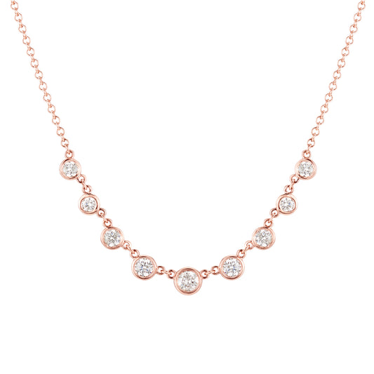 Mini Starstruck Bezel Necklace - Rose Gold - Main Img