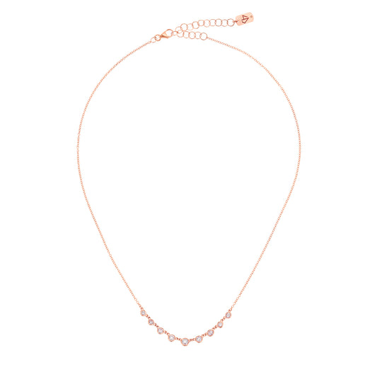 Mini Starstruck Bezel Necklace - Rose Gold