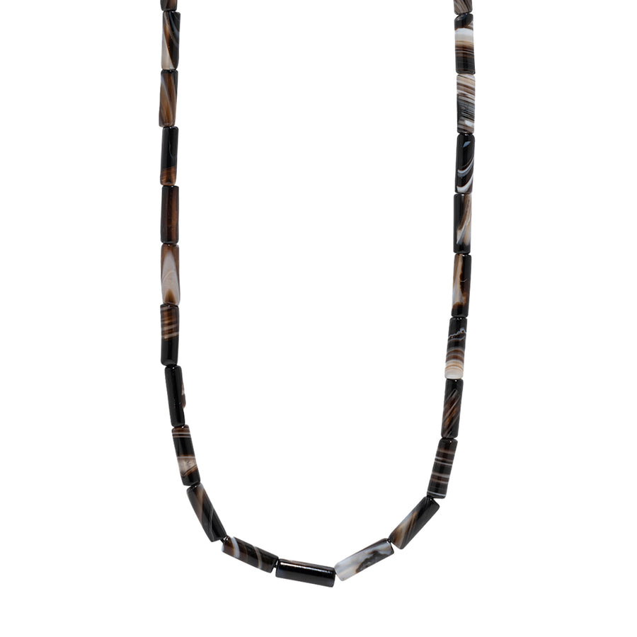 Azlee Bead Necklace - Agate - Necklaces - Broken English Jewelry