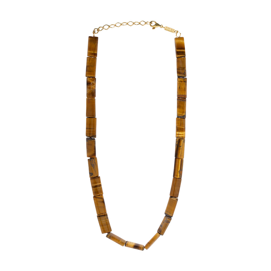 Azlee Bead Necklace - Tigers Eye - Necklaces - Broken English Jewelry