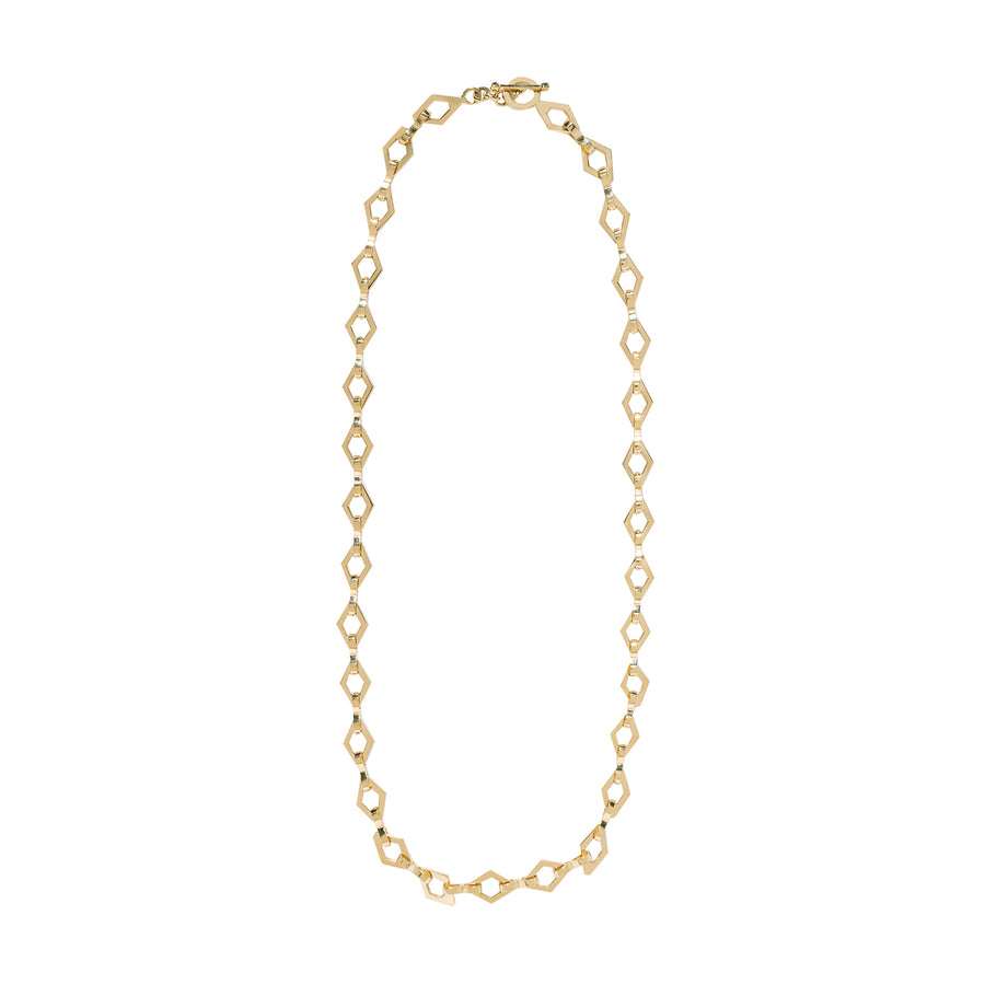 Āzlee Lozenge Link Heavy Large Handmade Chain - Necklaces - Broken English Jewelry