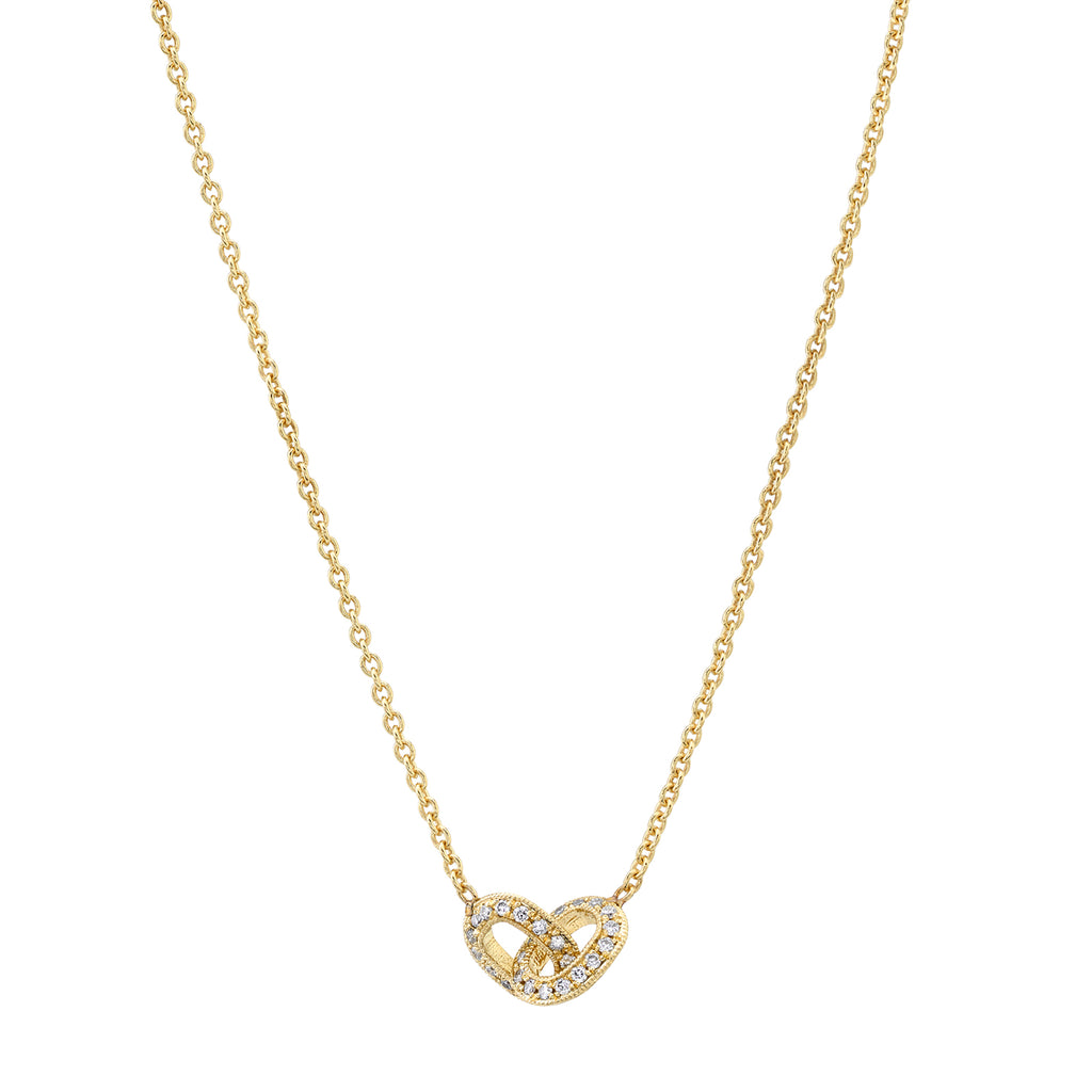 Two-sided Prong Set Diamond Necklace by Lizzie Mandler - NEWTWIST